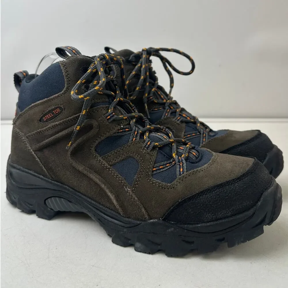 Wolverine Brighton Pewter/Navy Steel Toe Hiker Work Boots Men's Sz 9